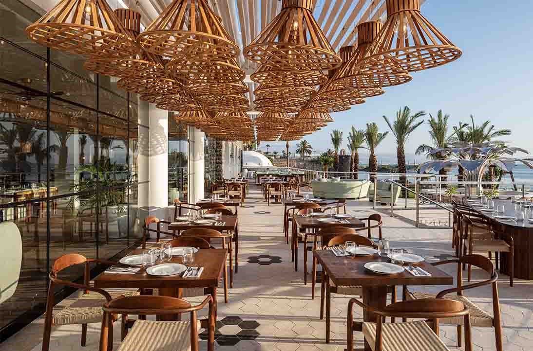 Galei Kinneret - Tables at pool